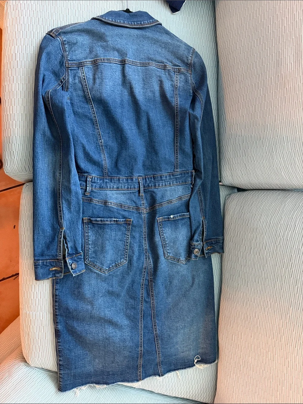 Stetson Blue Denim Dress with Contrast Stitching - Picture 3 of 3